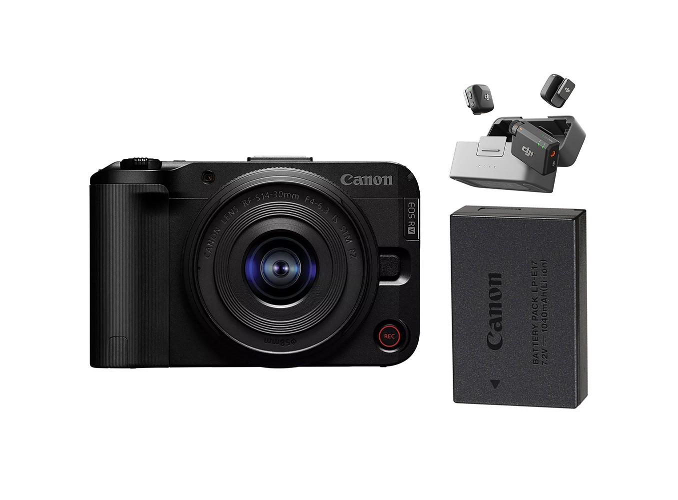Canon EOS R50 V - (Kèm Lens Kit 14-30mm + Pin + DJI Mic Mini) Chính hã