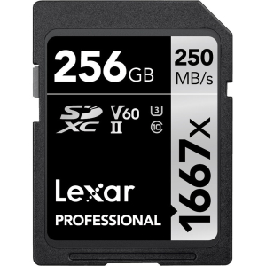 Thẻ nhớ SDXC Lexar 256GB 250MB/s Professional 1667x UHS-II Silver Series