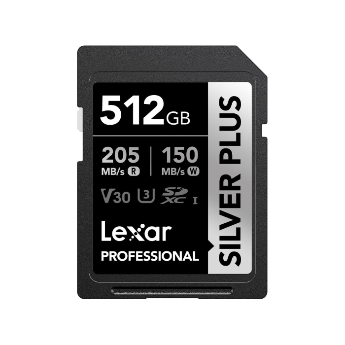 Thẻ nhớ SDXC Lexar 512GB 205MB/s UHS-I Professional Silver Plus Series