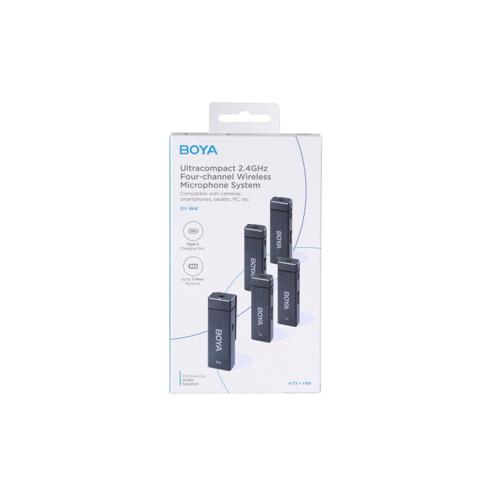 Microphone BOYA BY-W4 (TX+4RX) - Chính hãng