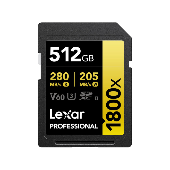 Thẻ nhớ SDXC Lexar 512GB 280MB/s Professional 1800x UHS-II Gold Series