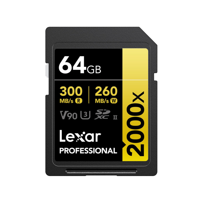 Thẻ nhớ SDXC Lexar 64GB 300MB/s Professional 2000x UHS-II Gold Series