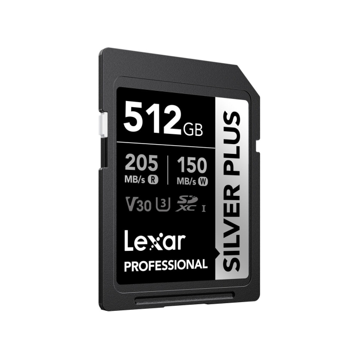 Thẻ nhớ SDXC Lexar 512GB 205MB/s UHS-I Professional Silver Plus Series