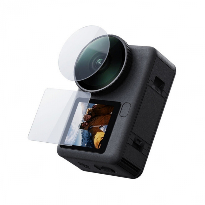 Bộ kính cường lực bảo vệ ống kính và màn hình cho DJI Osmo Action 6 - Chính hãng