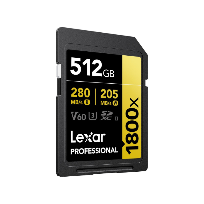 Thẻ nhớ SDXC Lexar 512GB 280MB/s Professional 1800x UHS-II Gold Series
