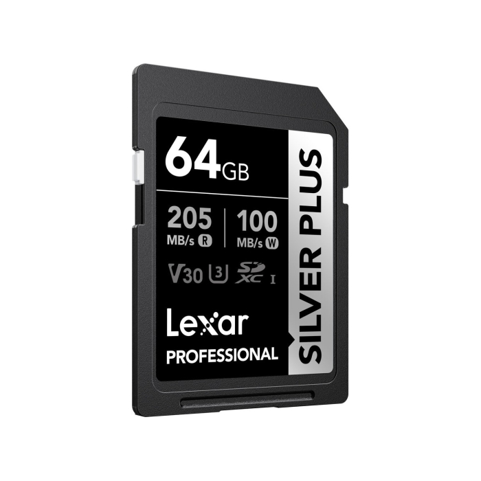 Thẻ nhớ SDXC Lexar 64GB 205MB/s UHS-I Professional Silver Plus Series