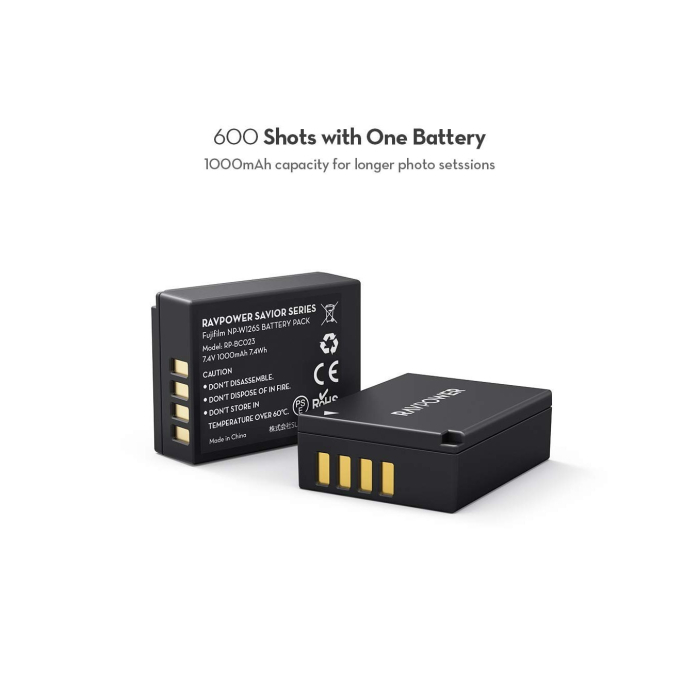 Pin RAVPower NP-W126S cho Fujifilm (1 pin) - Chính hãng