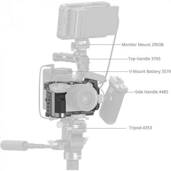 SmallRig HawkLock Quick Release Cage Kit with Silicone Handle for Sony a7C II & a7CR