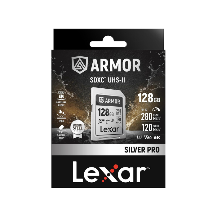 Thẻ nhớ SDXC Lexar 128GB 280MBs UHS-II Armor Silver Pro Series