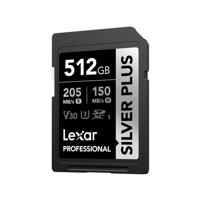 Thẻ nhớ SDXC Lexar 512GB 205MB/s UHS-I Professional Silver Plus Series