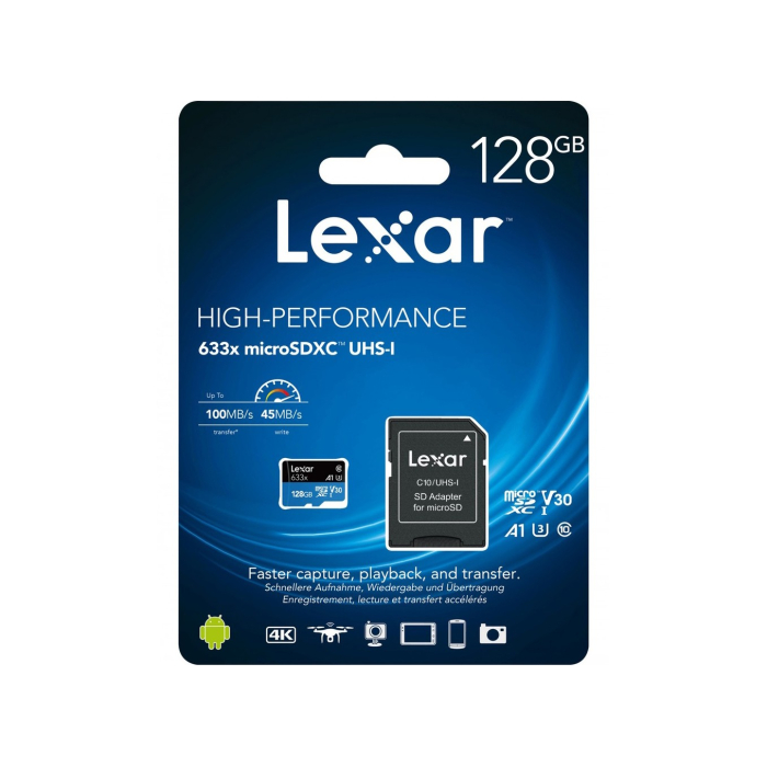 Thẻ nhớ microSDXC Lexar 128GB 100MB/s UHS-I Blue Series