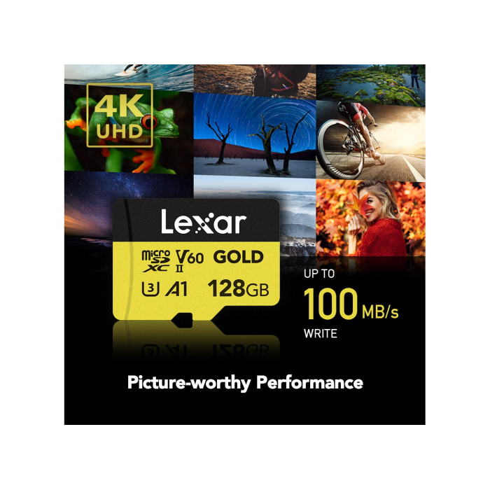 Thẻ nhớ microSDXC Lexar 128GB 280MB/s UHS-II Professional Gold Series