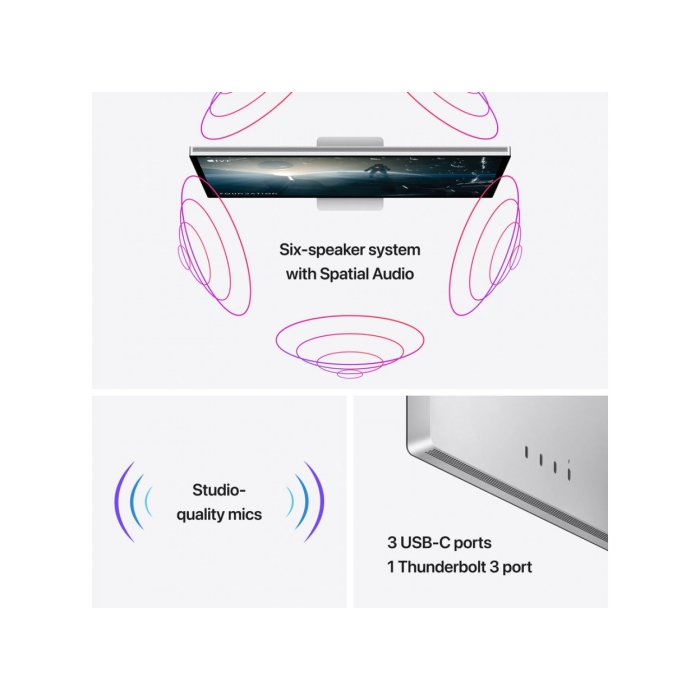 Màn hình Apple Studio Display 27" Retina 5K - Chính hãng (Mặt kính tiêu chuẩn - Chân chỉnh nghiêng và cao)