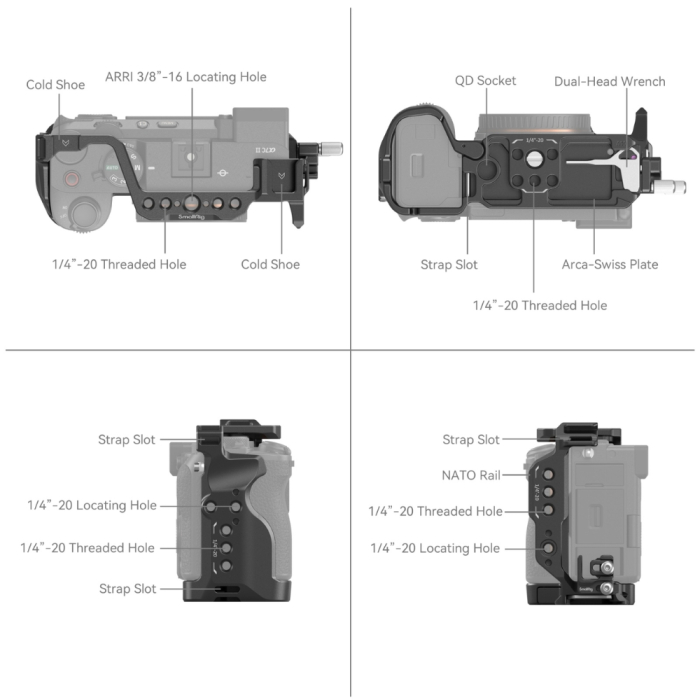SmallRig Cage Kit for Sony Alpha 7C II / Alpha 7CR - Chính hãng