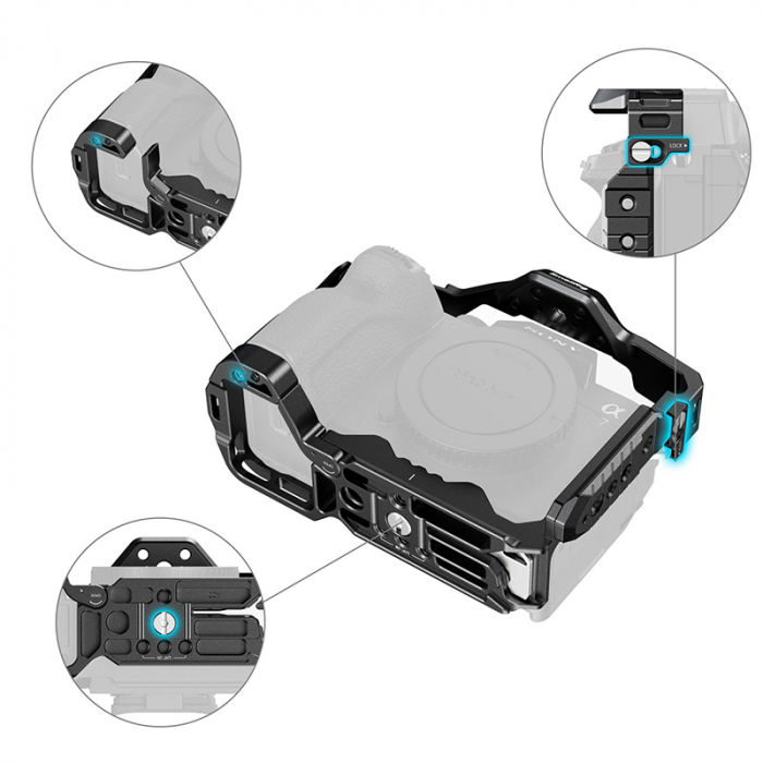 SmallRig Full Camera Cage for Sony A7 V / A7R V / A7 IV / A7S III / A1 / A7R IV 3667C