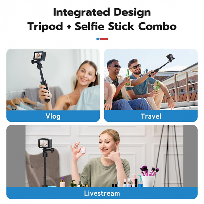 Gậy selfie tháo lắp nhanh Telesin Mini - Chính hãng